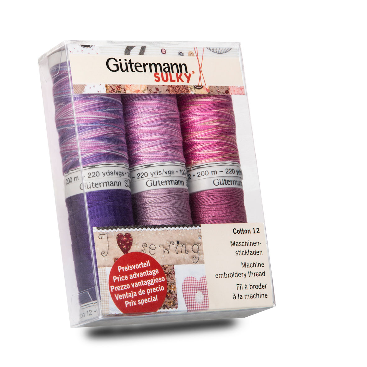 Gütermann 737445 Borduurgarenset Cotton 12 - Kleur 3