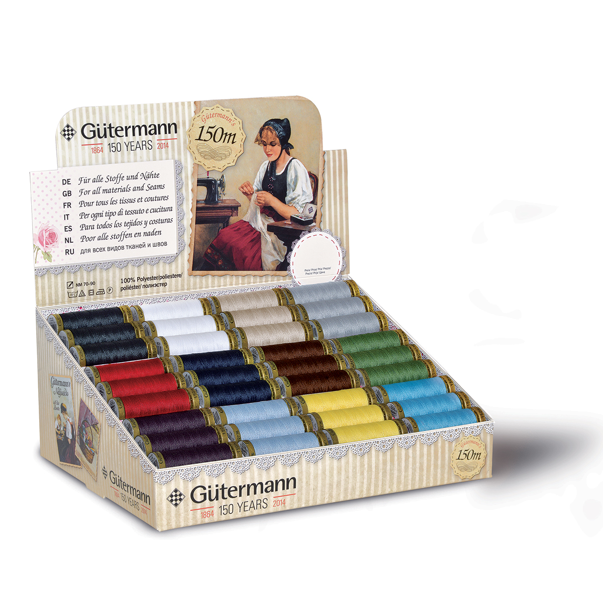 Gütermann 799670 Jubileumdisplay 150 meter 72 - Kleur 1