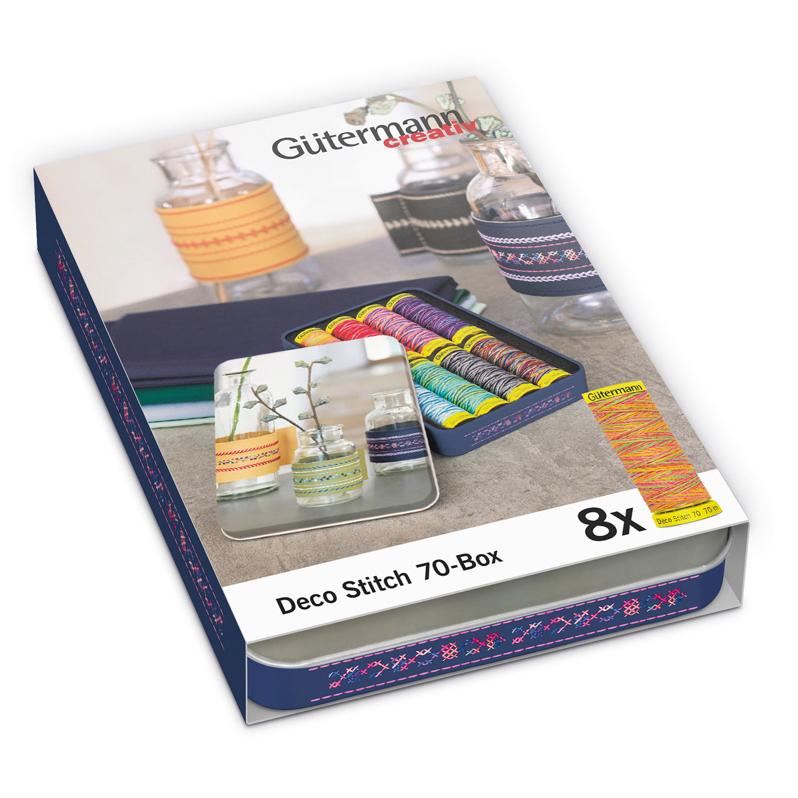 Gütermann 799784 Naaigarenset met 8 conen Deco Stitch 70 multicolor 70 meter - SET