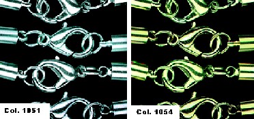 Gütermann 603473 Lerensluiting verguld, verzilverd in koker, 3 stuks - Kleur 1054
