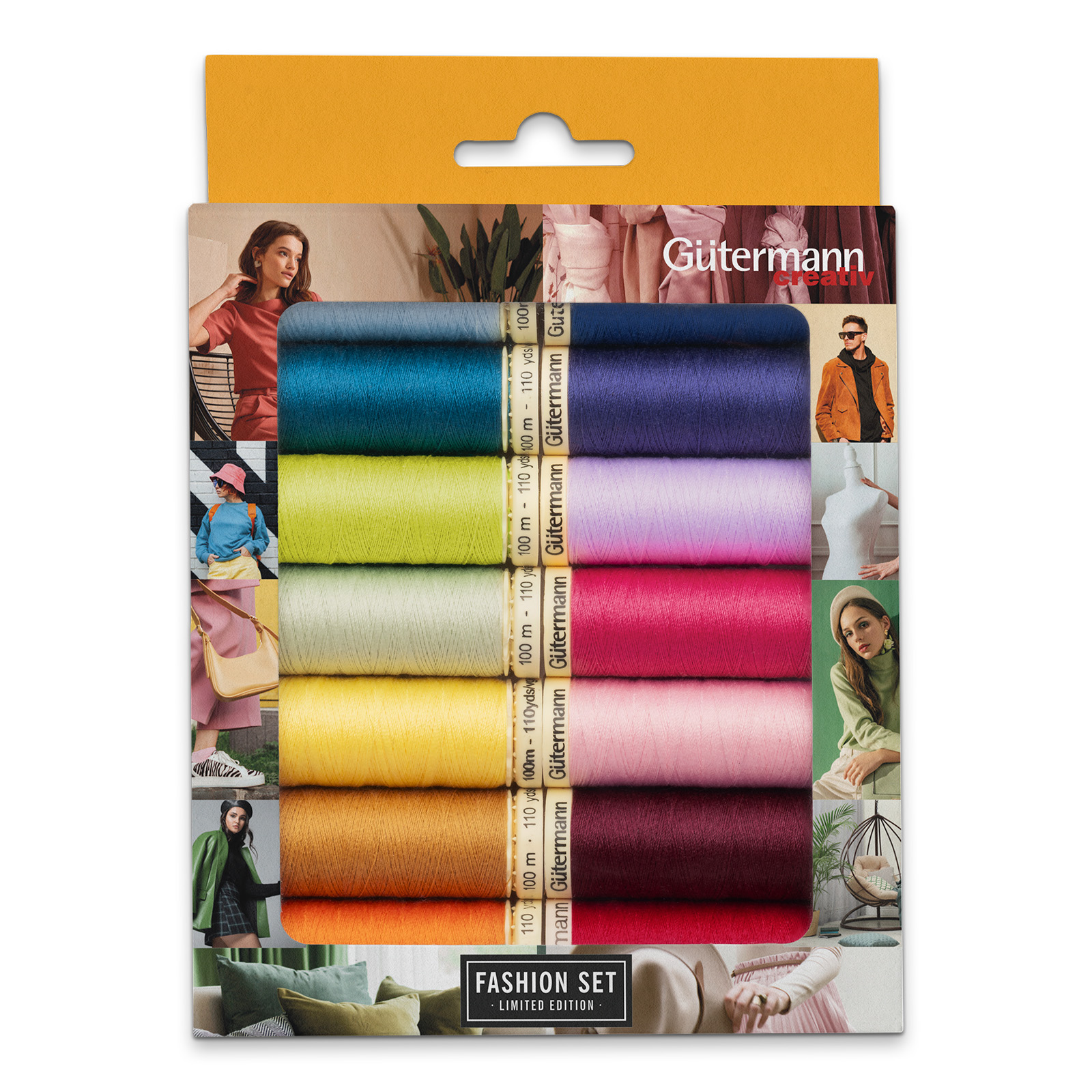 Gutermann 734031 allesnaaigarenset Fashion limited edition, 14 conen van 100 mtr in een set - STUK