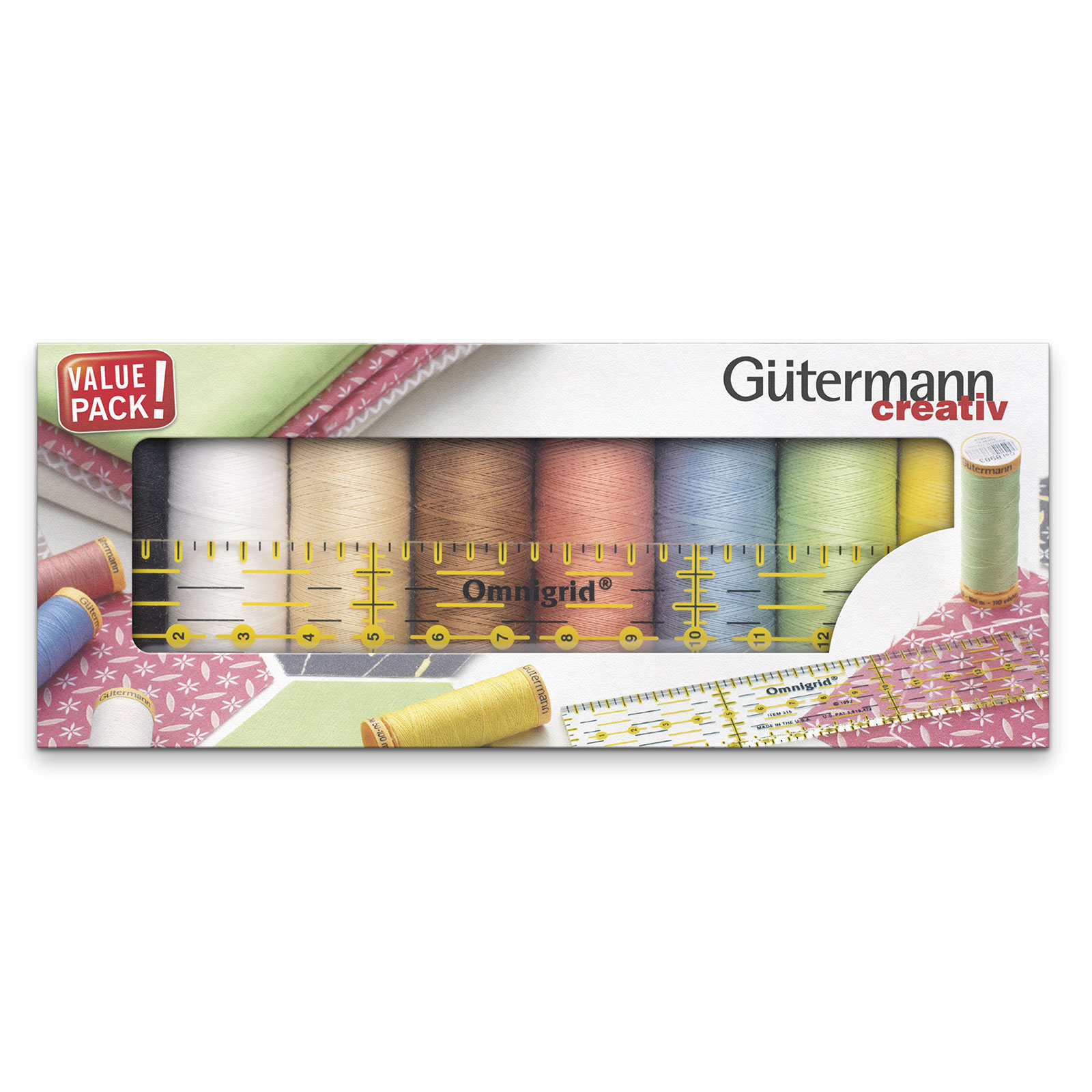 Gutermann 734587 Naaigarenset met 8 spoelen Allesnaaigaren 100m + rolsnijder - SET