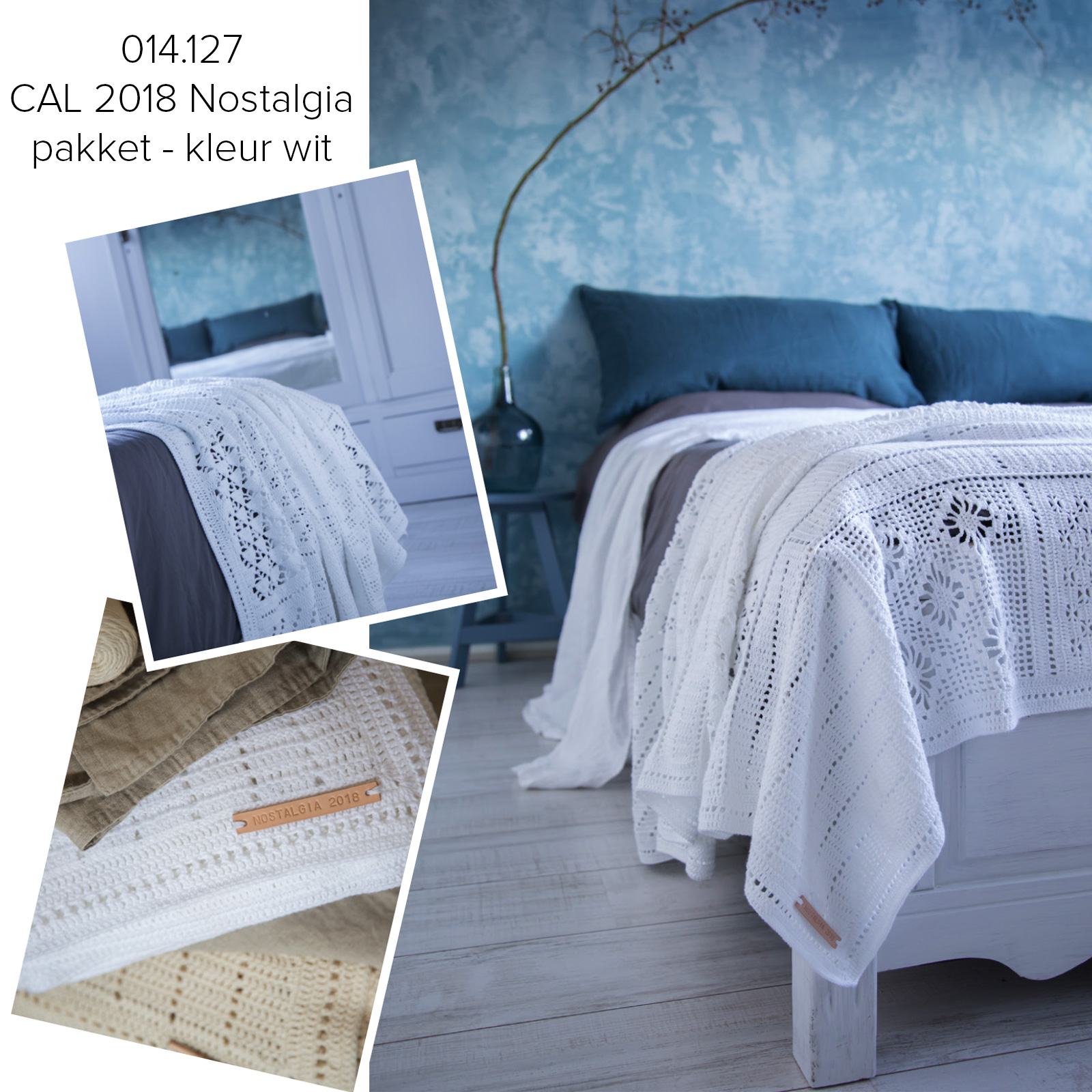 Haakplein 014.127 Haakpakket CAL2018 Nostalgia wit - PAKKET