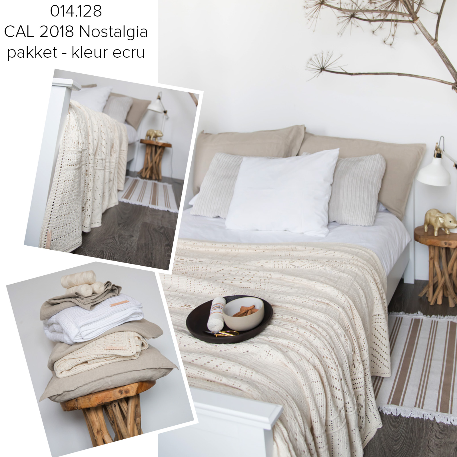Haakplein 014.128 Haakpakket CAL2018 Nostalgia ecru - PAKKET