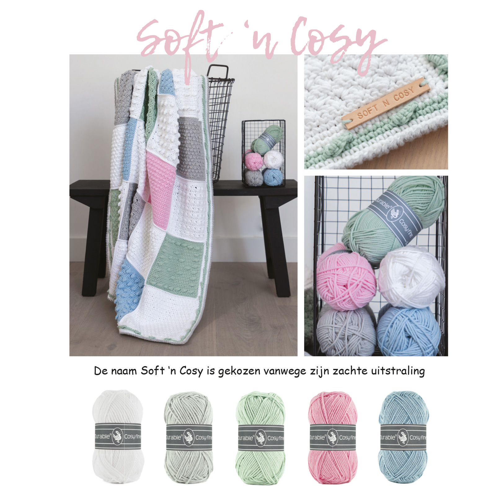 Haakplein 014.202 Haakpakket CAL2019 Soft 'n Cosy woondeken 110 x 150cm - PAKKET