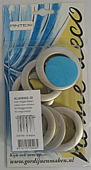 Antex 329759 Home Deco Klikring 35mm edelstaal 8 stuks - Kaart