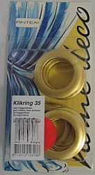 Antex 329762 Home Deco Klikring 35mm messing mat 8 stuks - Kaart