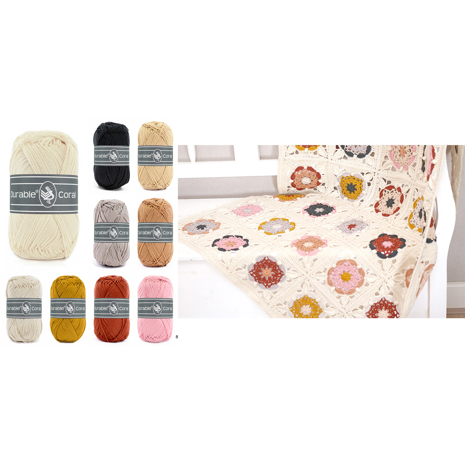 Jip by Jan 014.215 Haakpakket Coaster Square deken cream - PAKKET