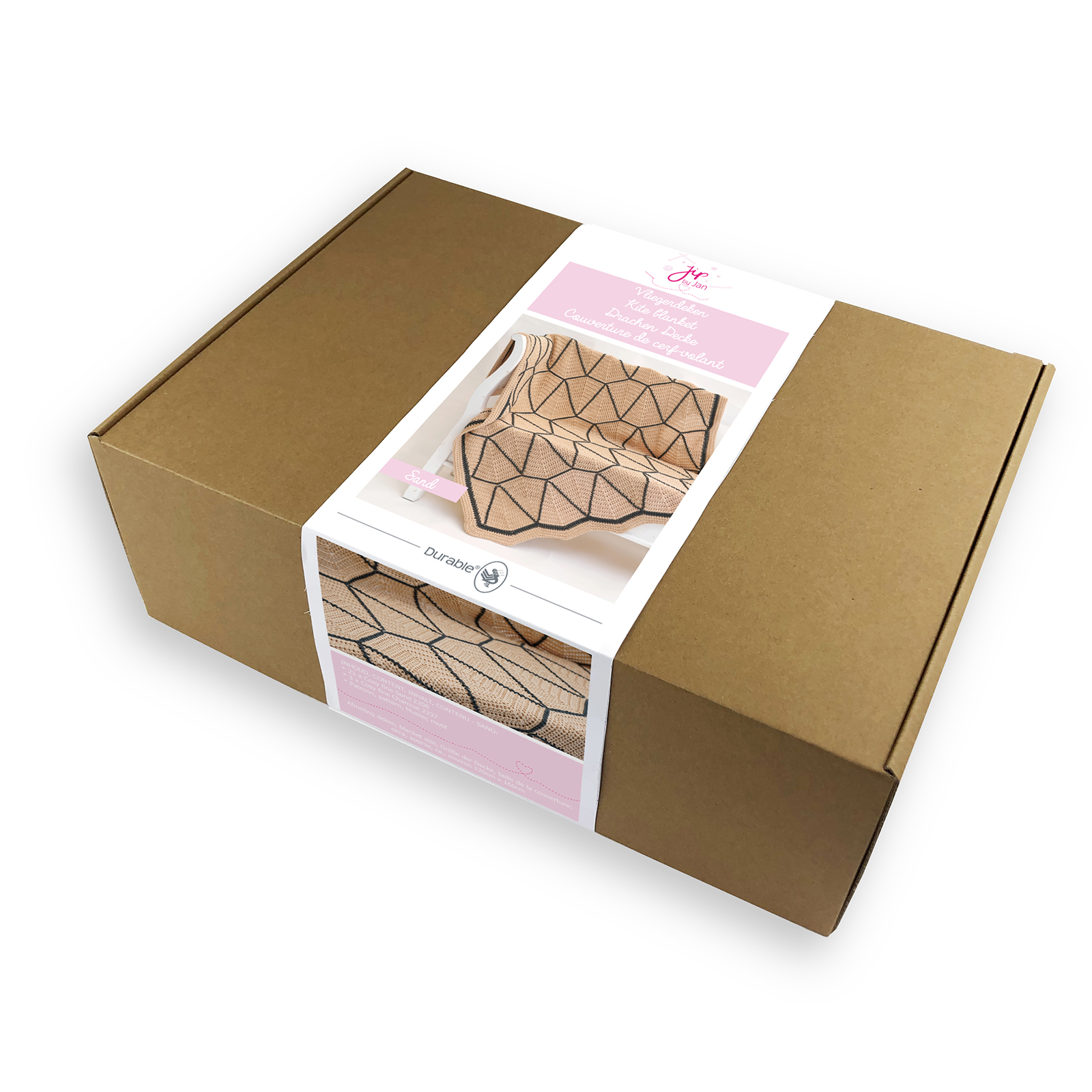 Jip by Jan 014.225 Haakpakket vliegerdeken kleurvariant sand - PAKKET