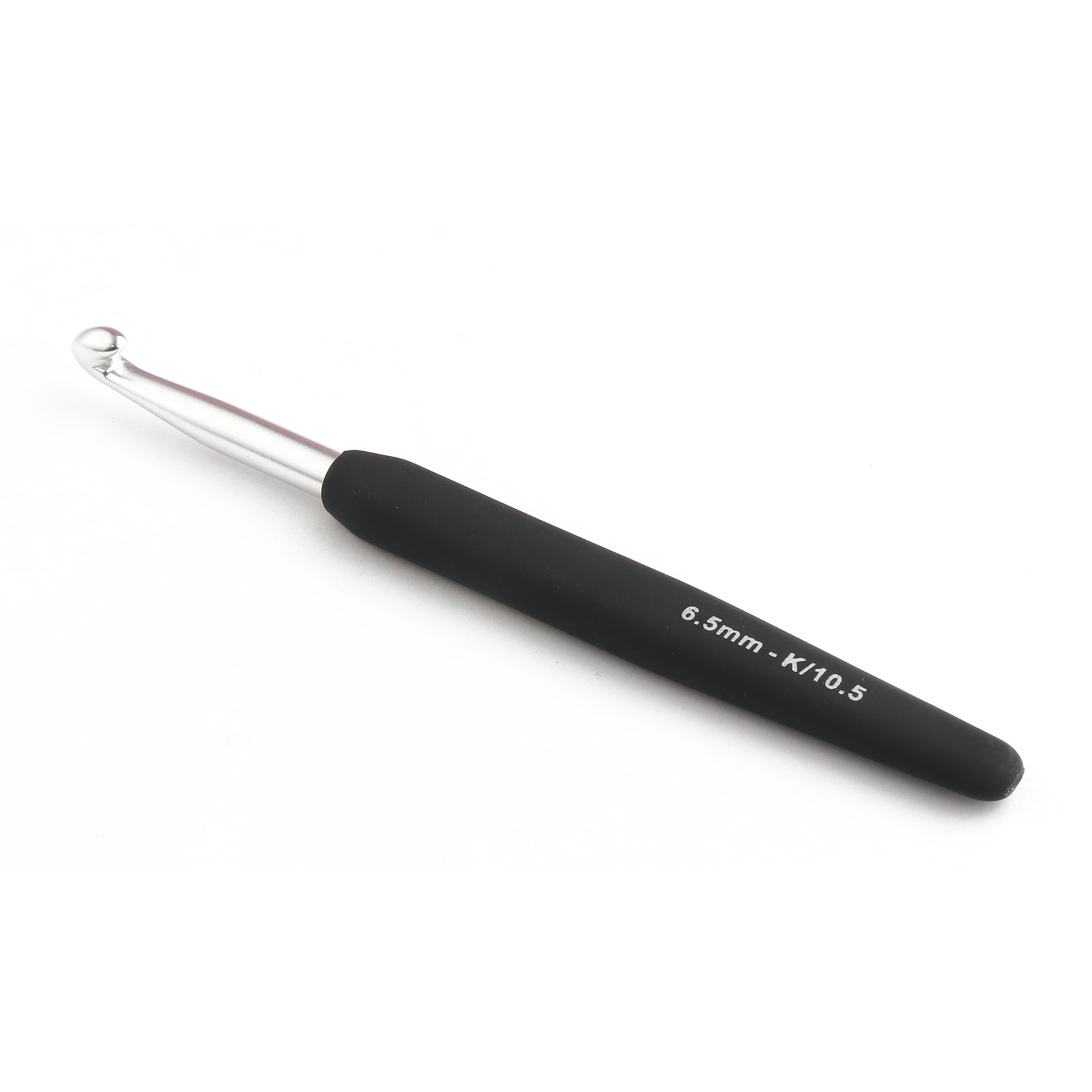 Knitpro 30887 Haaknaald aluminium 6,50 mm met zwart soft greep - Kaart