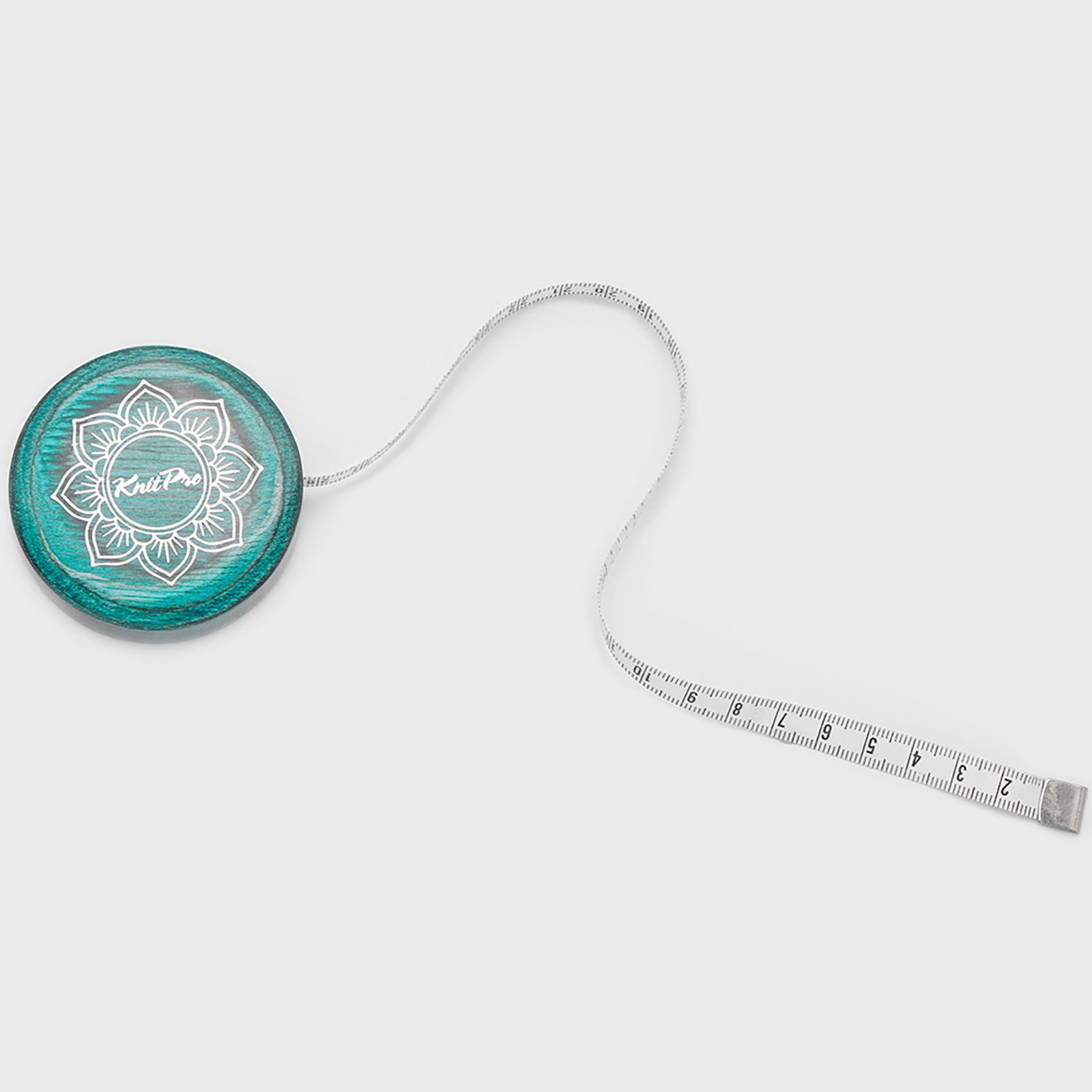 Knitpro 36634 Mindful Blauwgroene rolcentimeter hout 150 cm - Kaart