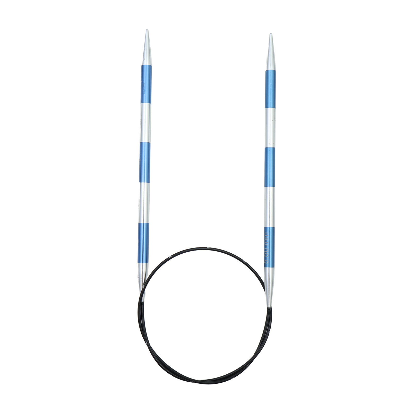 KnitPro 42072 Smartsix Rondbreinaalden 60cm (Blauw) 5.50mm - Kaart