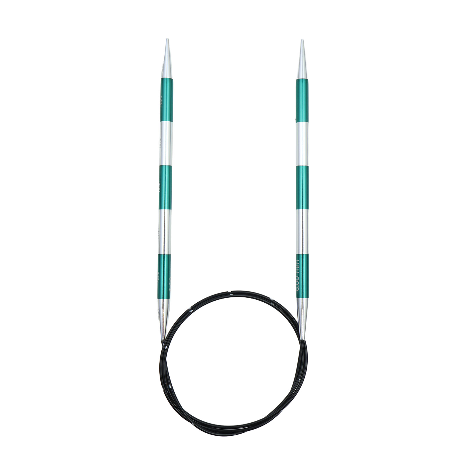 KnitPro 42093 Smartsix Rondbreinaalden 80 cm (Groen) 6,00 mm - Kaart