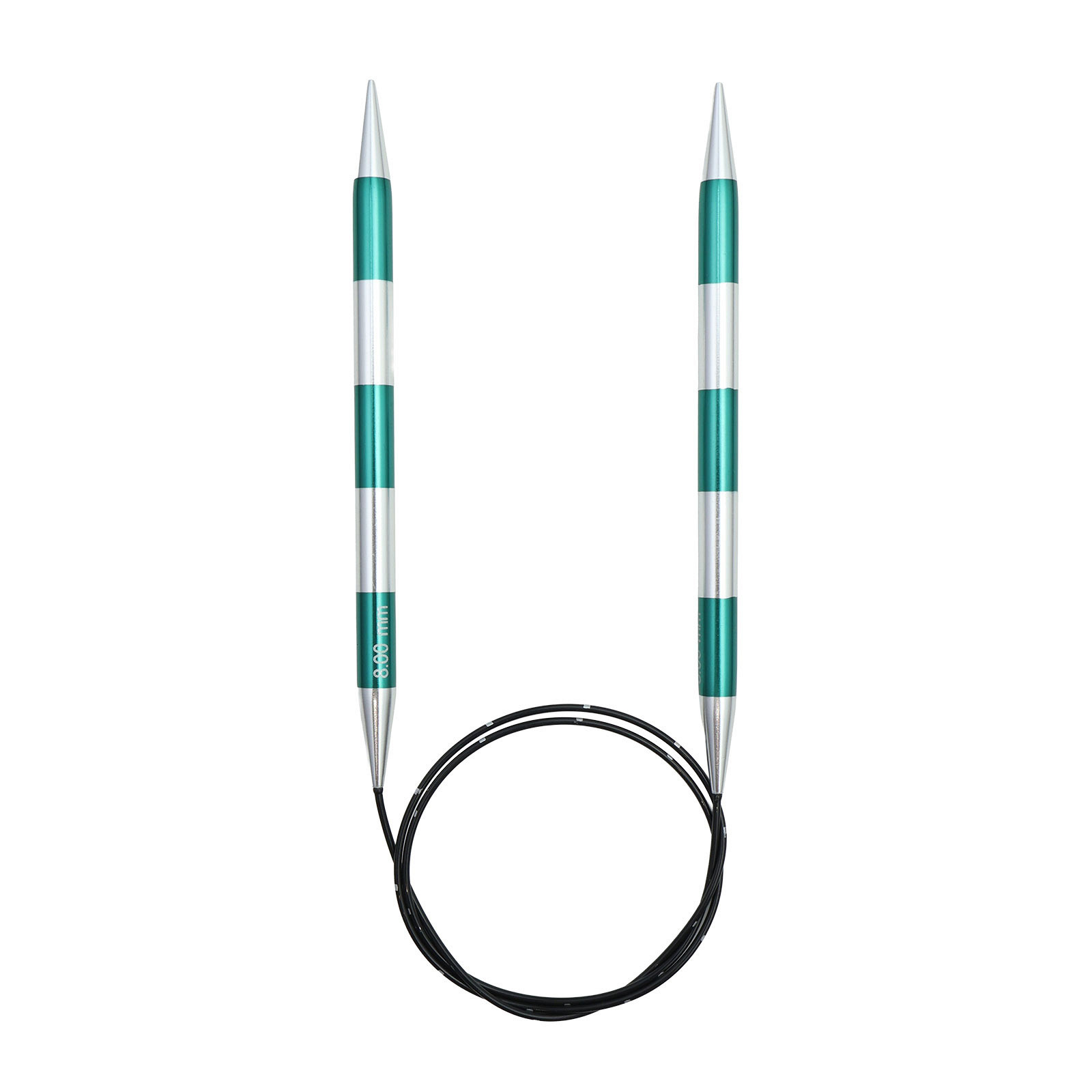 KnitPro 42096 Smartsix Rondbreinaalden 80cm (Groen) 8.00mm - Kaart