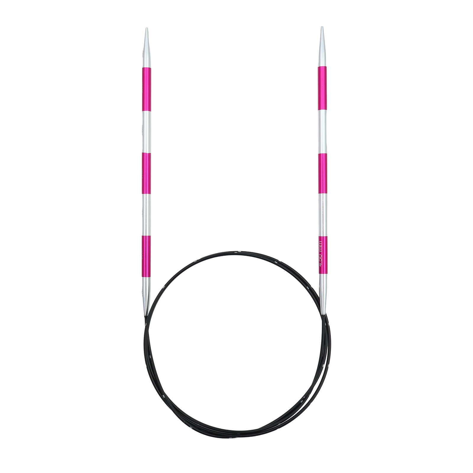 KnitPro 42110 Smartsix Rondbreinaalden 100 cm (Roze) 4,50 mm - Kaart