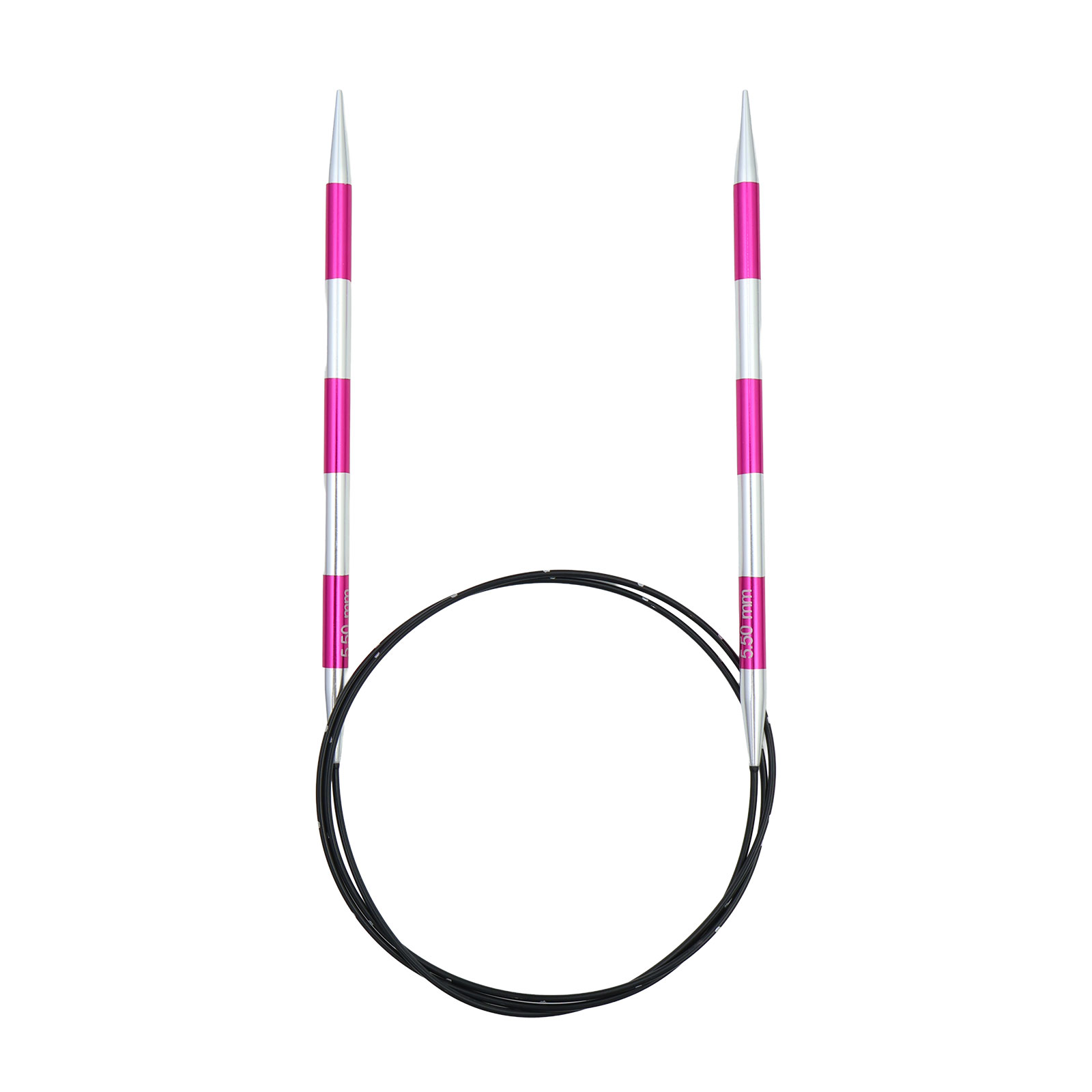 KnitPro 42112 Smartsix Rondbreinaalden 100 cm (Roze) 5,50 mm - Kaart