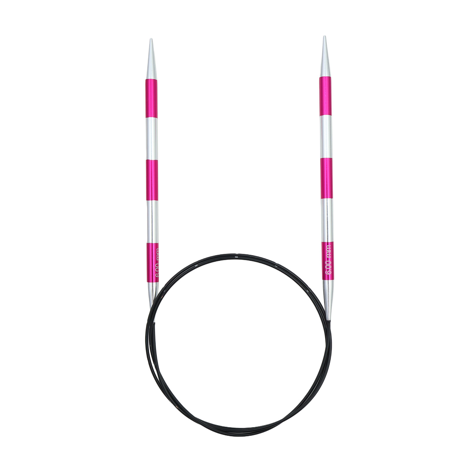 KnitPro 42113 Smartsix Rondbreinaalden 100 cm (Roze) 6,00 mm - Kaart