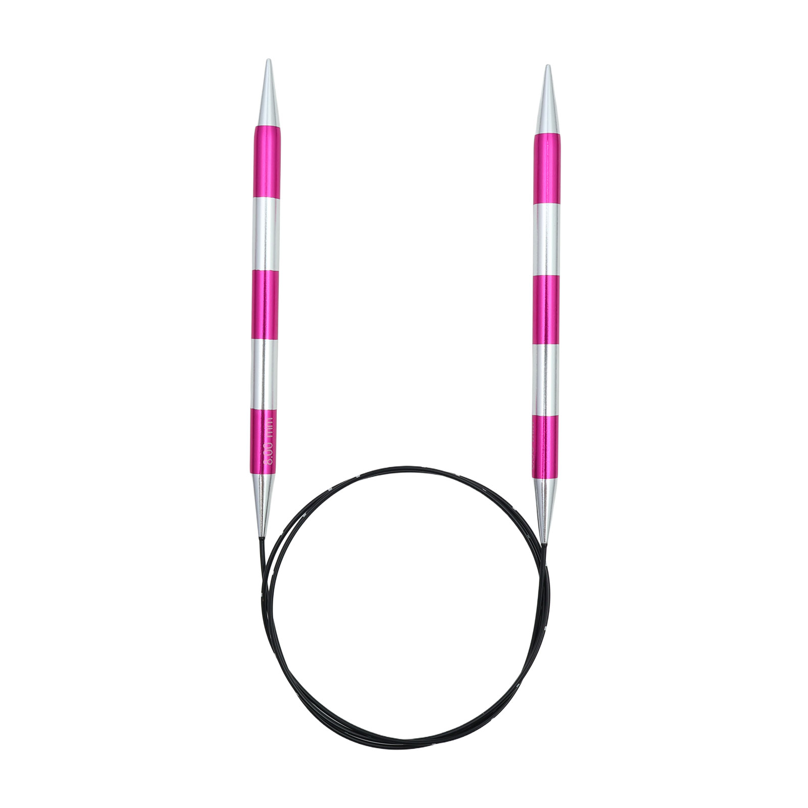 KnitPro 42116 Smartsix Rondbreinaalden 100 cm (Roze) 8,00 mm - Kaart