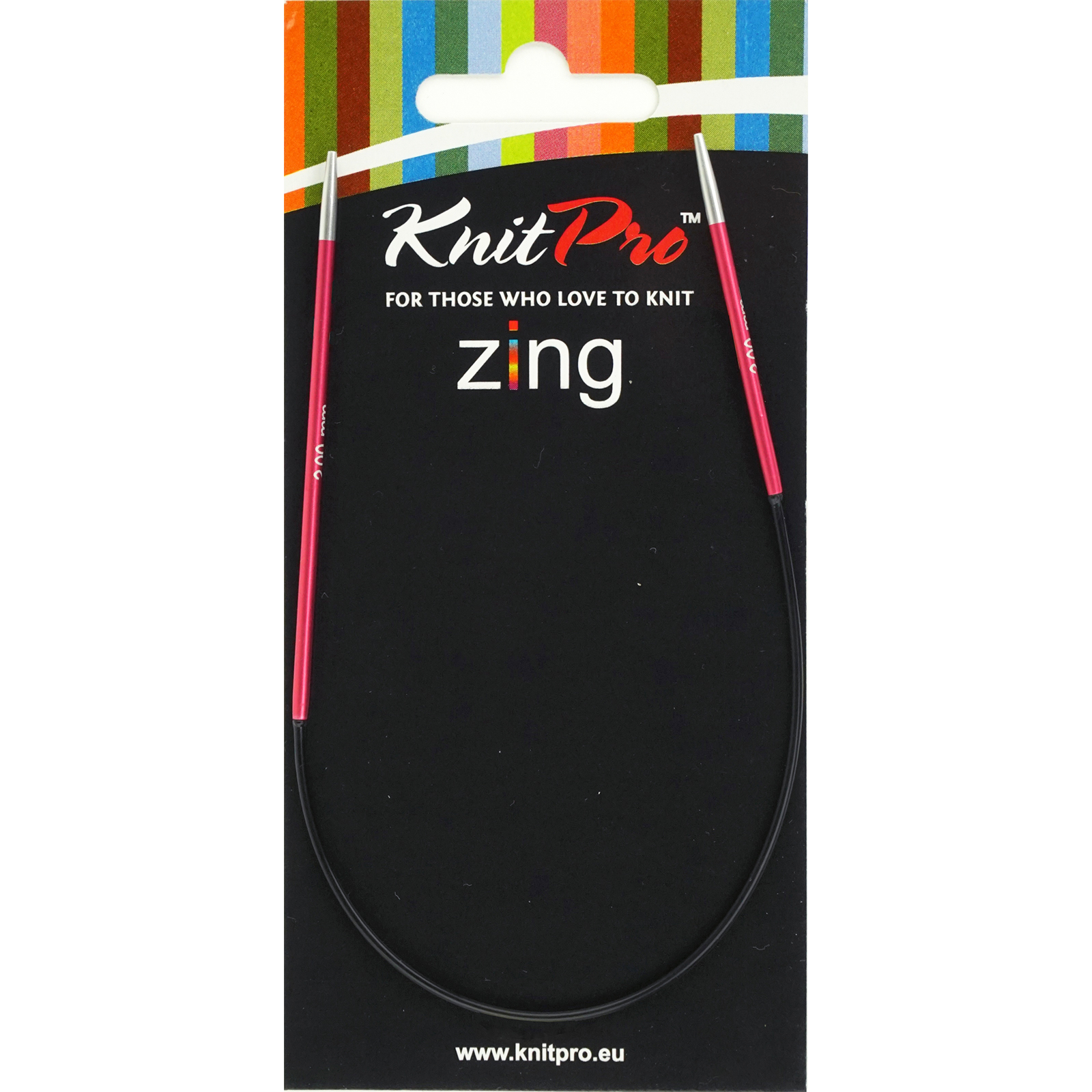 Knitpro 103.47050 Zing Asymetrische Rondbreinaalden 25cm 2.00mm - Kaart
