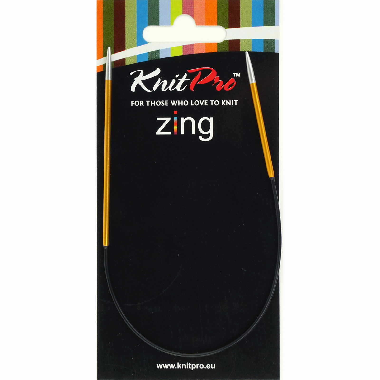 Knitpro 103.47051 Zing Asymetrische Rondbreinaalden 25cm 2.25mm - Kaart