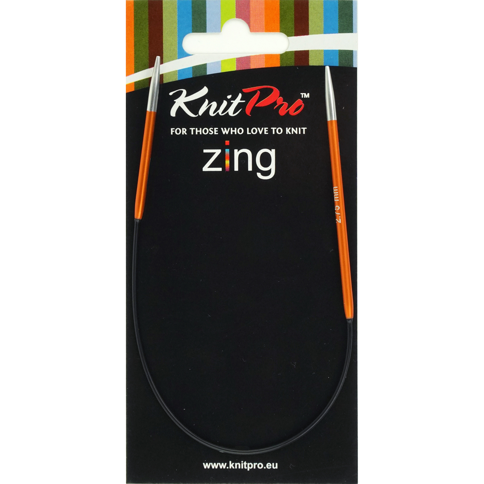 Knitpro 47053 Zing Asymetrische Rondbreinaalden 25cm 2.75mm - Kaart