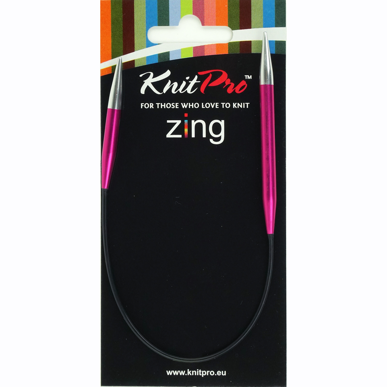 Knitpro 47060 Zing Asymetrische Rondbreinaalden 25cm 5.00mm - Kaart