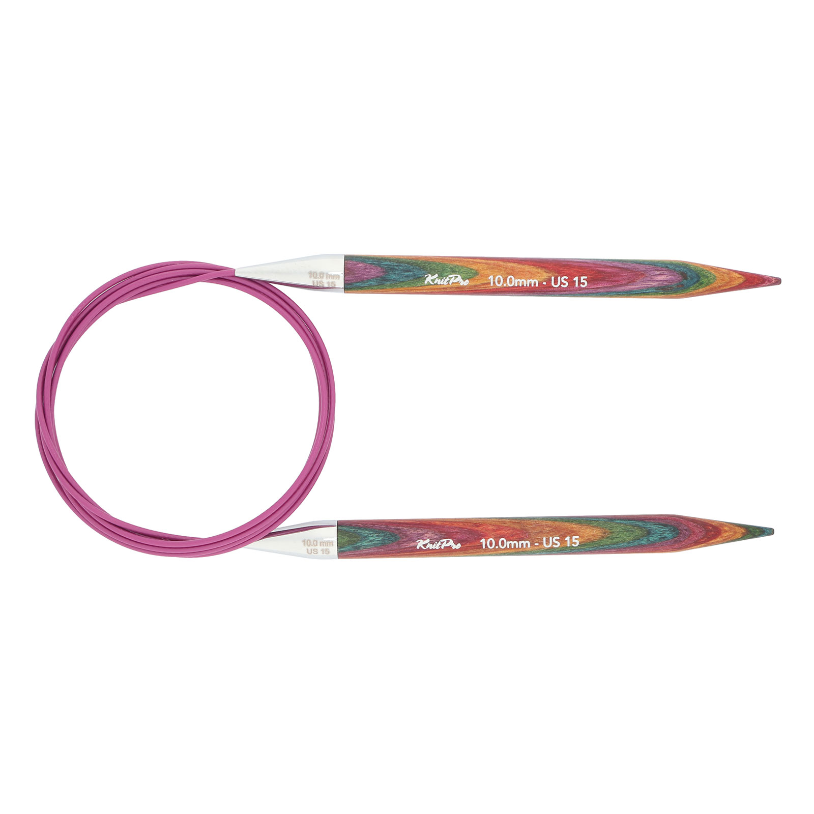Knitpro Symfonie 2 rondbreinaalden 150cm 10mm - Kaart