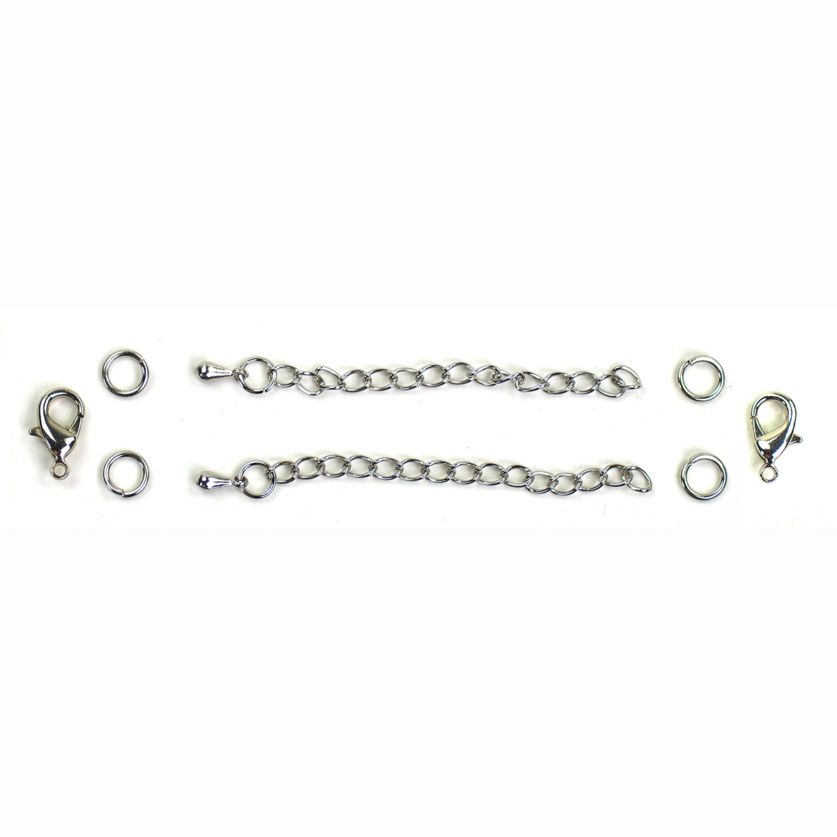 Kumihimo 045.1004 Kettinghanger platinum 12 mm - 2 stuks - Kaart