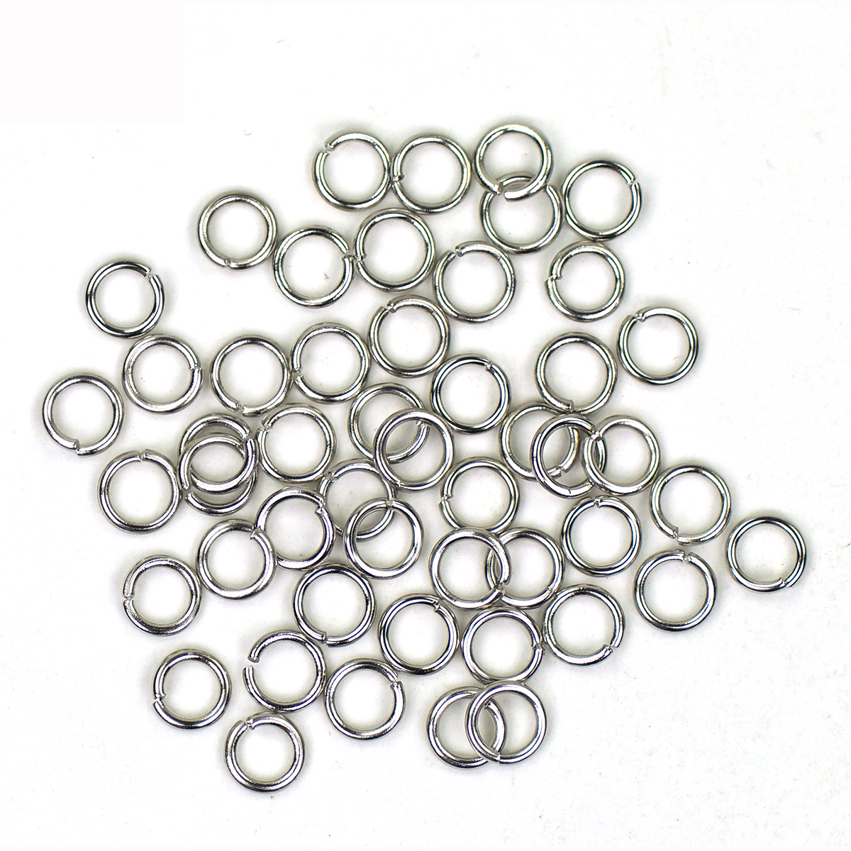 Kumihimo 045.1005 Ringen platinum - 25 stuks - Kaart