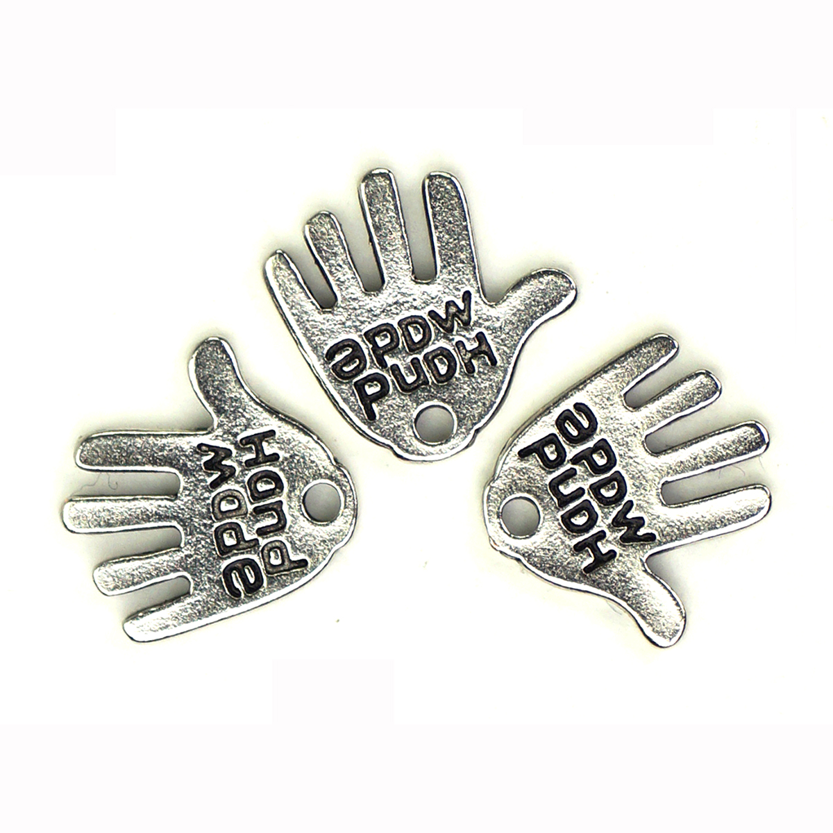 Kumihimo 045.1010 Sierhangers hand met tekst Handmade - 3 stuks - Kaart