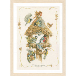 Lanarte PN-0007962 Borduurpakket telpatroon Vogelhuisje ca. 37 x 54 cm - STUK