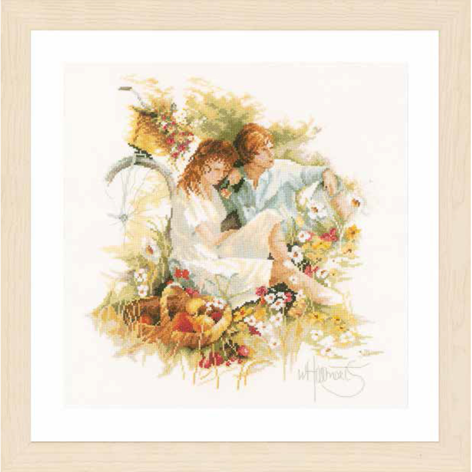 Lanarte PN-0007966 Borduurpakket telpatroon Picknick ca. 37 x 37 cm - STUK