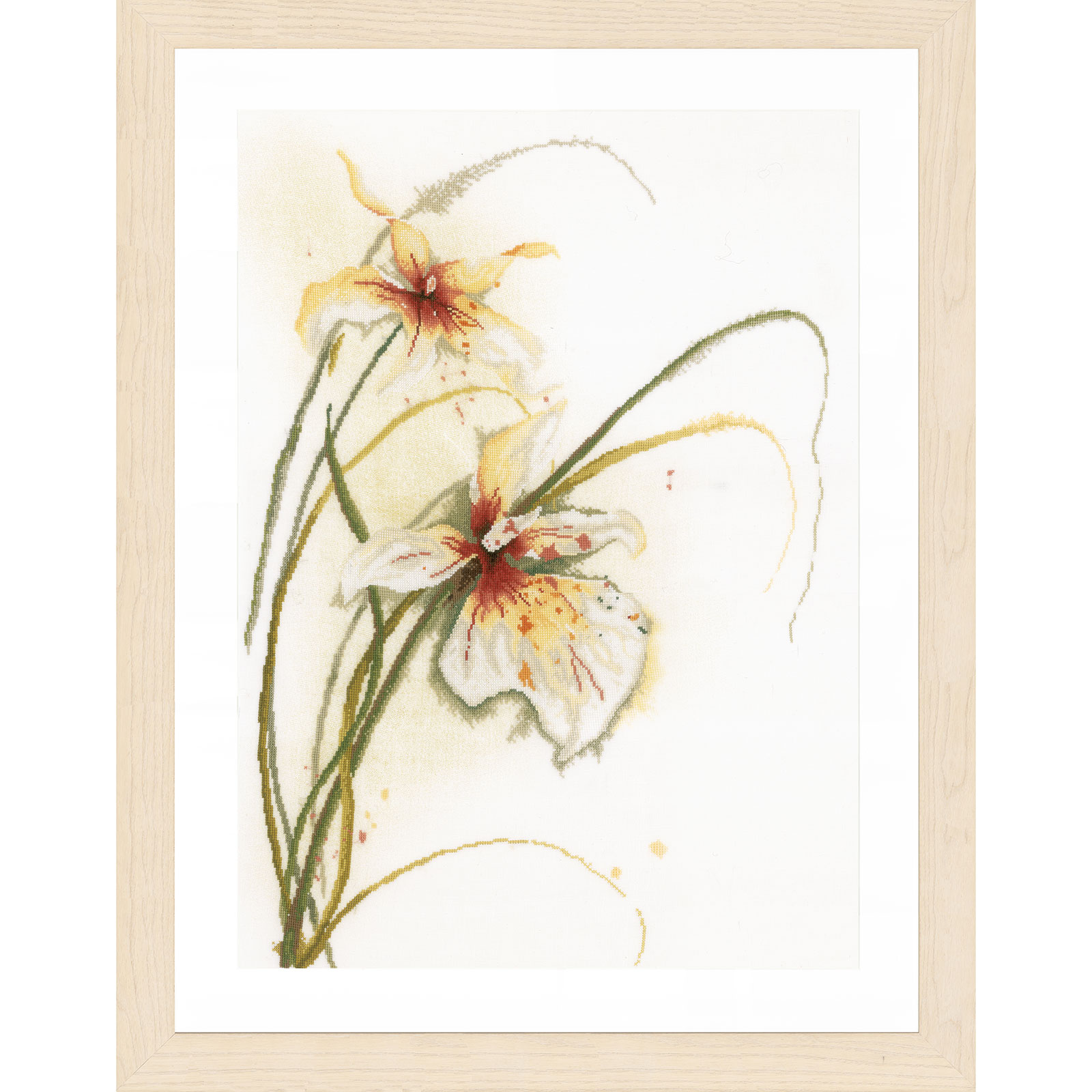 Lanarte PN-0008014 Borduurpakket telpatroon Orchidee ca. 50 x 60 cm - STUK