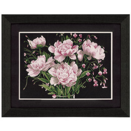 Lanarte PN-0021224 Borduurpakket telpatroon Roze rozen ca. 46 x 37 cm - STUK