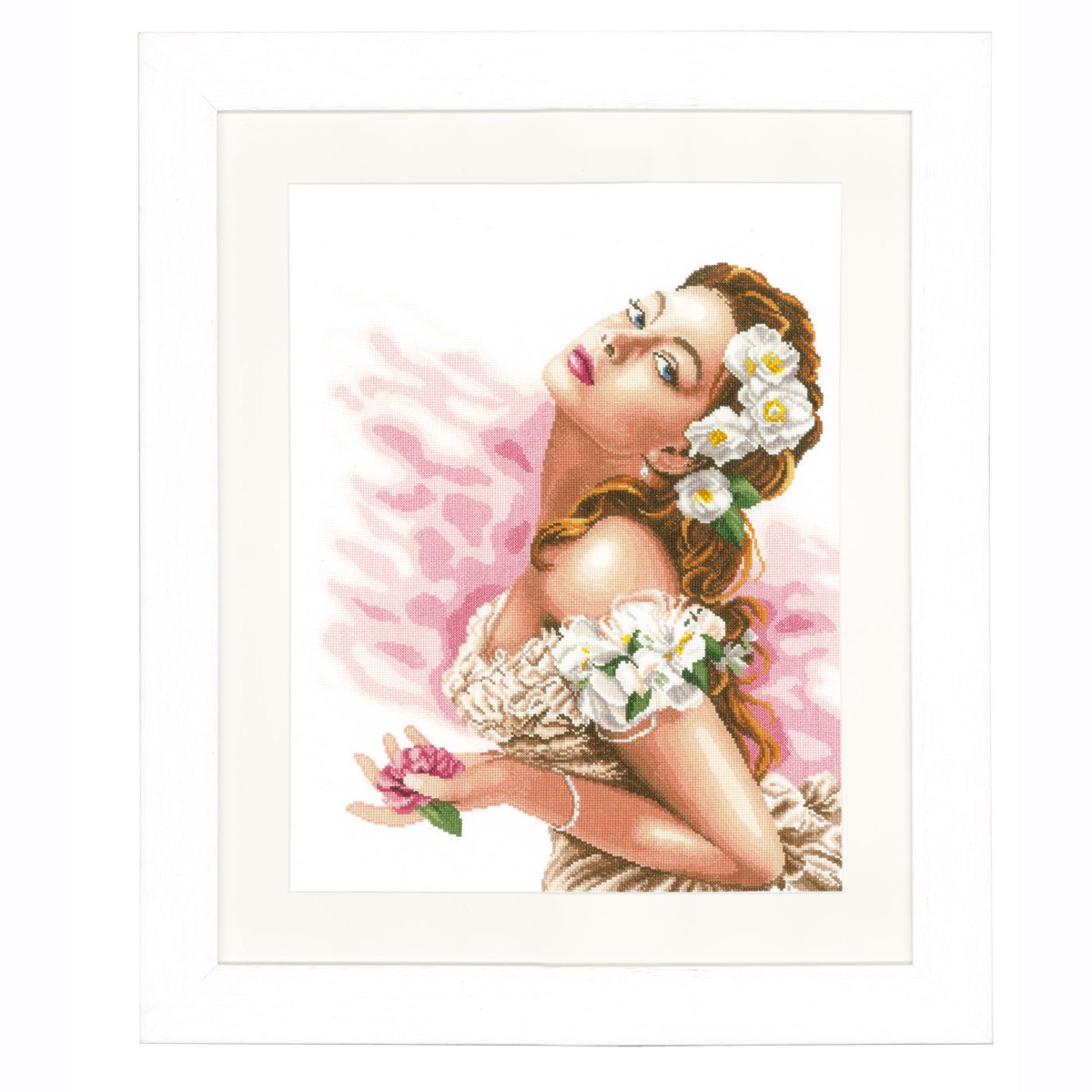Lanarte PN-0144530 Borduurpakket telpatroon Lady of the Camellias  ca. 37 x 48 cm - STUK