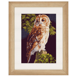 Lanarte PN-0146814 Borduurpakket telpatroon Uil ca. 24 x 34 cm - STUK