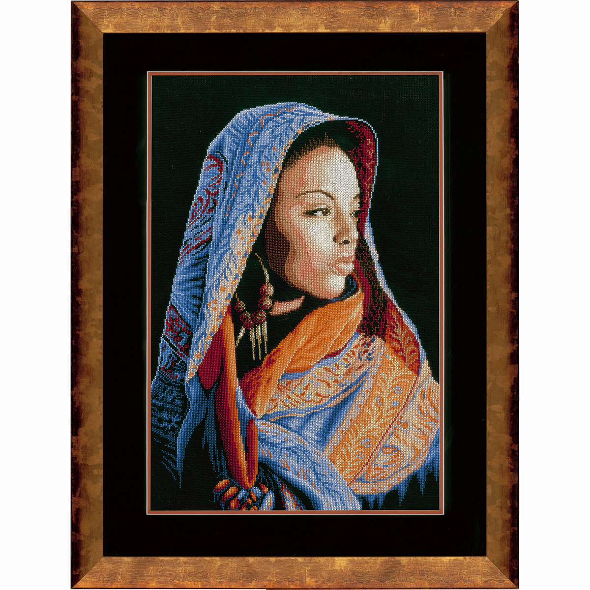 Lanarte PN-0149998 Borduurpakket telpatroon Afrikaanse dame  ca. 32 x 48 cm - STUK