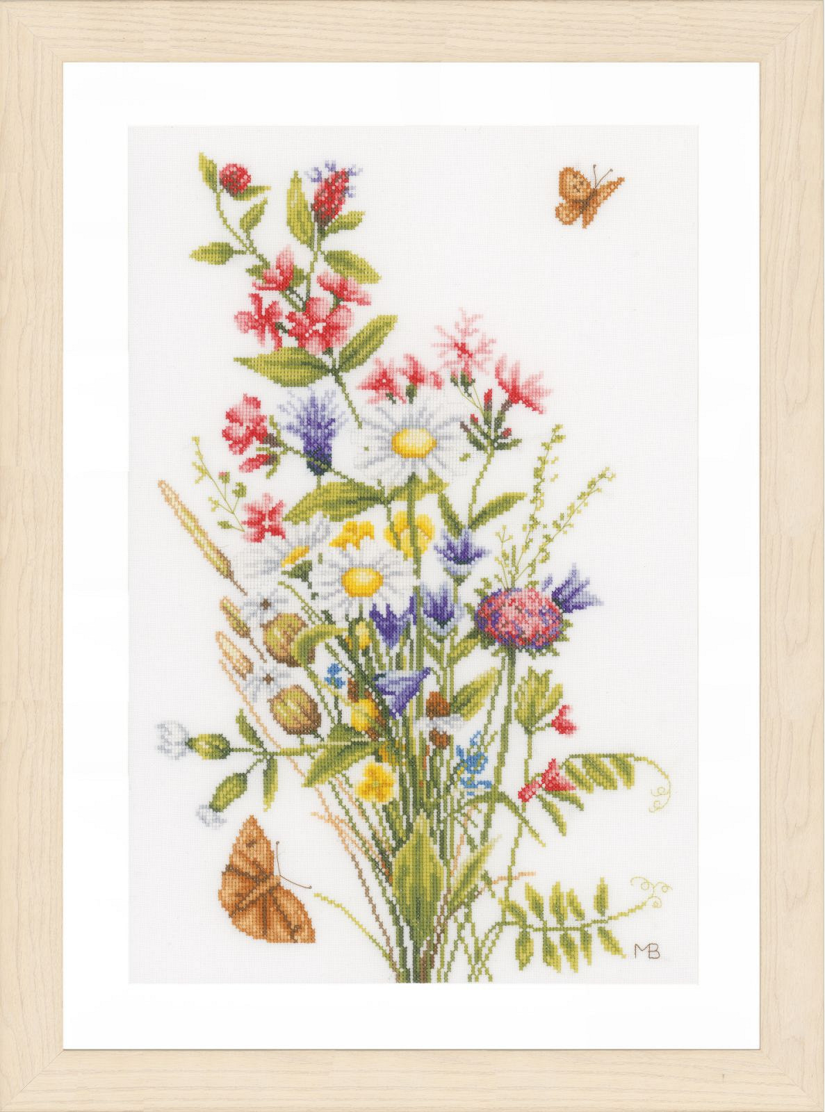 Lanarte PN-0155693 Borduurpakket telpatroon Veldbloemen  ca. 31 x 47 cm - STUK