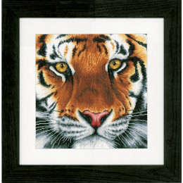 Lanarte PN-0156010 Borduurpakket telpatroon Tijger ca. 35 x 34 cm - STUK