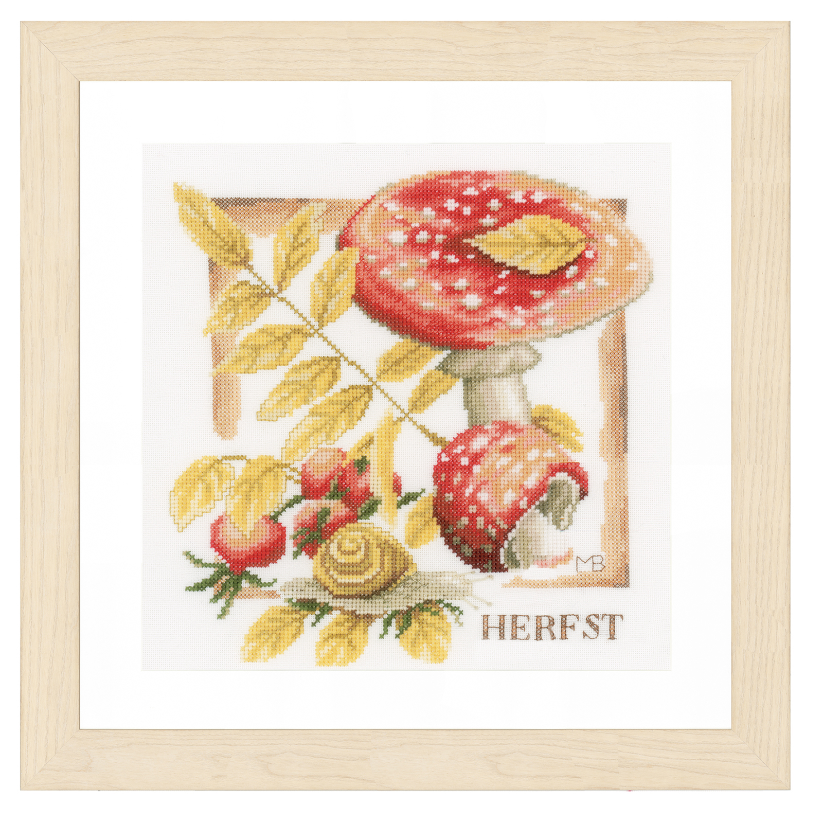 Lanarte PN-0162304 Borduurpakket telpatroon Herfst  ca. 25 x 25 cm - STUK