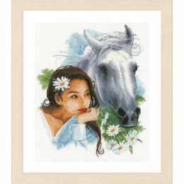 Lanarte PN-0166310 Borduurpakket telpatroon My best friend ca. 33 x 40 cm - STUK