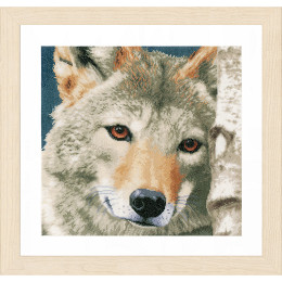 Lanarte PN-0166758 Borduurpakket telpatroon Wolf ca. 35 x 35 cm - STUK