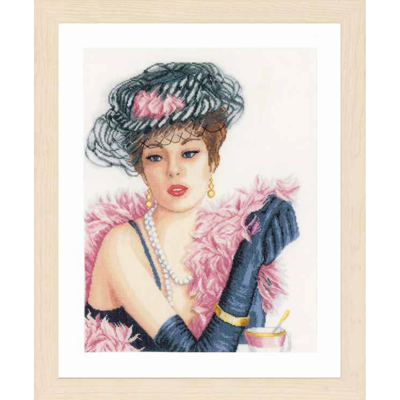 Lanarte PN-0167129 Borduurpakket telpatroon Elegante dame  ca. 36 x 47 cm - STUK