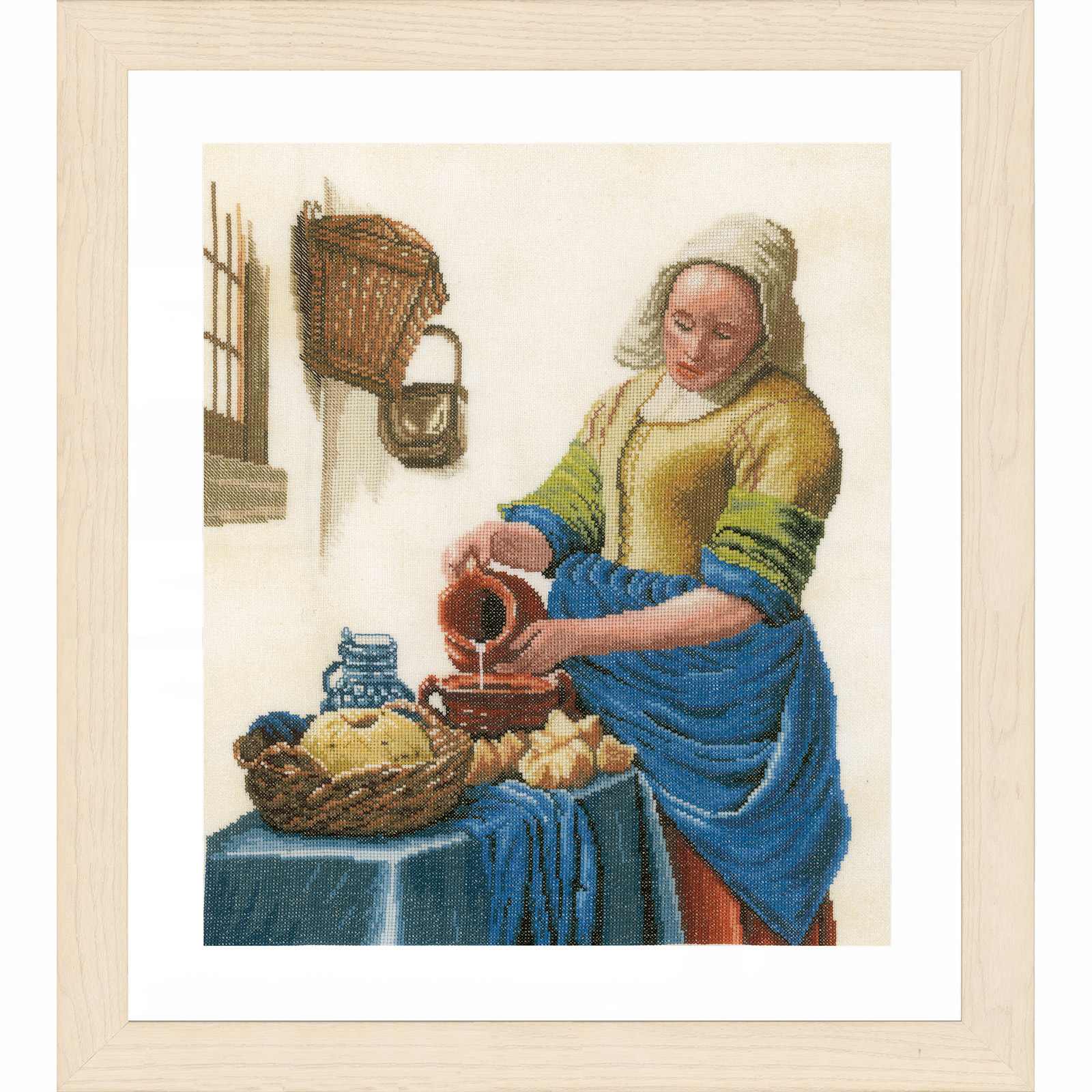 Lanarte PN-0168604 Borduurpakket telpatroon Melkmeisje  ca. 36 x 45 cm - STUK