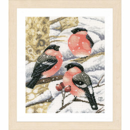 Lanarte PN-0169675 Borduurpakket telpatroon Vinken in sneeuw ca. 21 x 27 cm - STUK