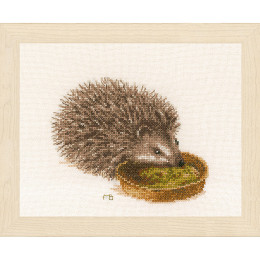 Lanarte PN-0175611 Borduurpakket telpatroon Egeltje ca. 20 x 16 cm - STUK