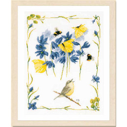 LanArte PN0191926 Marjolein Bastin Telpakket kit Tjirpende Tjiftjaf 35x48cm - STUK