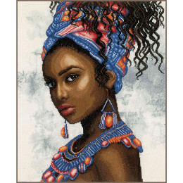 Lanarte PN-0200685 Borduurpakket met telpatroon Hoofddoekmodel - STUK