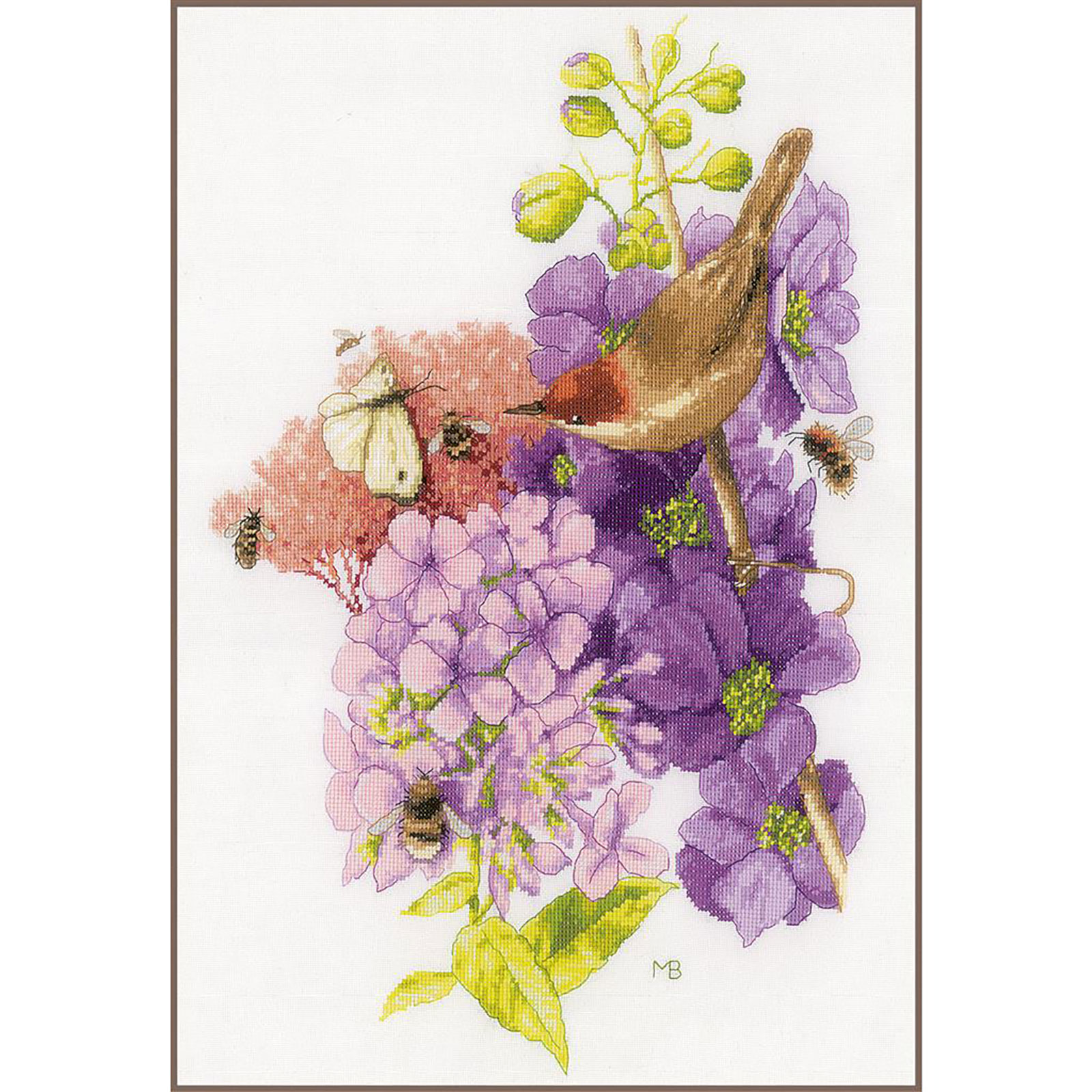 Lanarte PN-0203633 Borduurpakket met telpatroon De Bloemen van iedereen 35x50cm - STUK