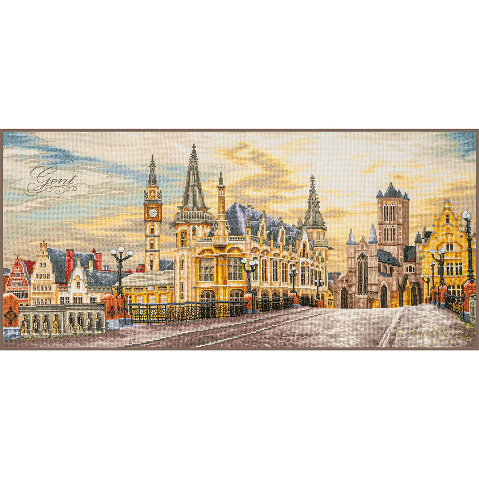 LanArte PN-0205236 Telpakket kit Stadszicht van Gent ca. 70x35cm - STUK